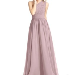 Azazie Vintage Mauve Molly One Shoulder Dress